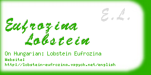 eufrozina lobstein business card